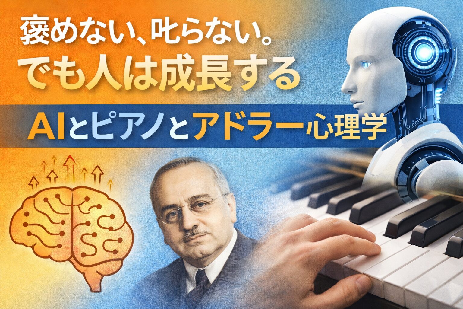 ピアノ × AI × アドラー心理学。褒めない。叱らない。でも、人は成長する。
